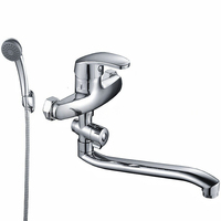 Robinet de salle de bain moderne de luxe à poignée unique en laiton chromé, mitigeur de douche sans contact à capteur en céramique poli, massage doux