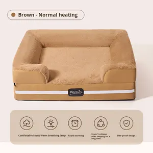 Cama Calefactable para Mascotas Warkey de Alta Calidad, Segura, Eléctrica, con Diseño Sólido, Extraíble, Lavable, Ecológica, Cuadrada, Cálida para el Invierno - Product Image 4