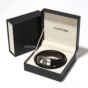กล่องแม่เหล็กบรรจุภัณฑ์ของขวัญเข็มขัดผู้ชายคุณภาพสูง ดีไซน์หรูหรา พร้อมแผ่นรอง EVA - Product Image 1