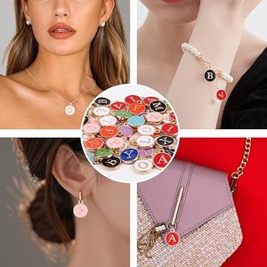 Colgantes de Letras Esmaltados de Doble Cara A-Z para Fabricación de Joyas DIY: Pulseras, Collares y Pendientes al por Mayor - Product Image 5