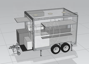 Camión de comida frita personalizable de 10 pies El remolque de comida cumple con el carrito de comida multifuncional móvil estándar americano - Product Image 4