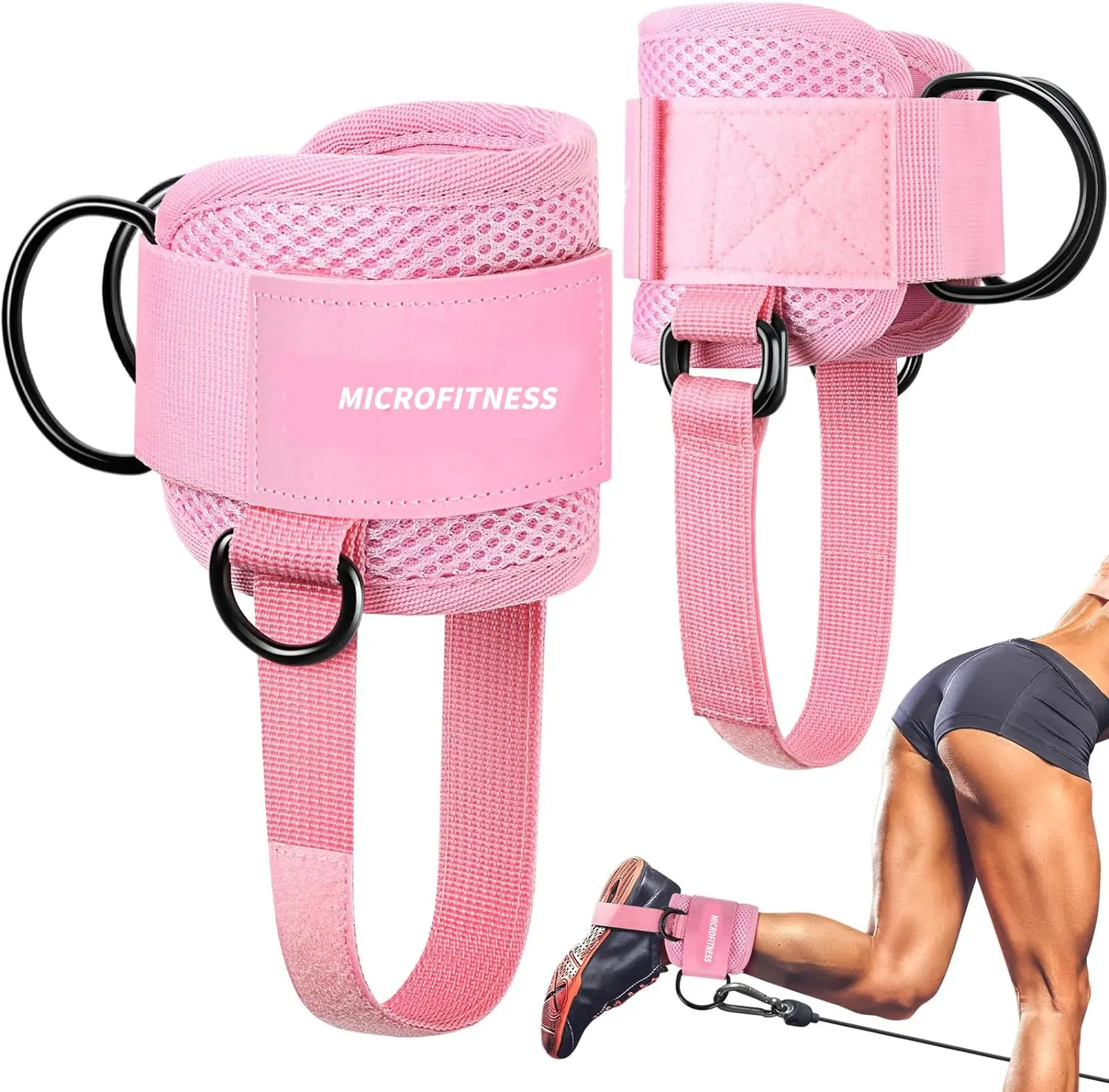 Gym adjustable Ankle Straps Glute Ankle Cuff Kickback Strap for Working Out Gym Cable Machine Accessories