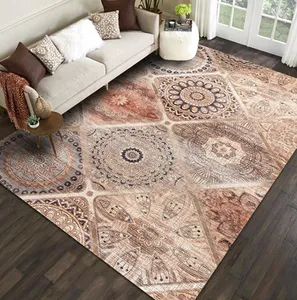 ODM/OEM Non-Slip Large Carpet Low Pile Area Rug Persian Vintage Area Rug For Bedroom Dining Room
