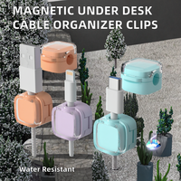 Organisateur de câbles sous le bureau, magnétique, étanche, antichoc, anti-poussière, clips adhésifs en plastique pour casque