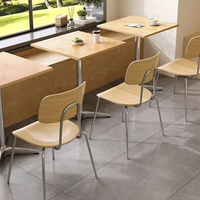 Ensemble Table Basse et Chaises Modernes en Bois, Vente en Gros Direct Usine, Idéal pour Café et Loisirs