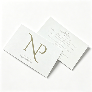 Tarjetas de Agradecimiento Personalizadas con Notas de Redes Sociales y Historia de Marca, Estilo Minimalista Francés, para Marcas de Lujo y Diseño - Product Image 1