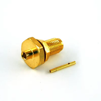 Conector SMA Hembra Coaxial RF de 50 ohmios, Impermeable, para Cable RG405, SM086, EZ086, Tipo D