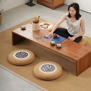Cojín de meditación redondo para yoga y pilates, cojín para sala de estar, dormitorio, balcón, estudio, espacio de oficina, material duradero mezclado - Product Image 3