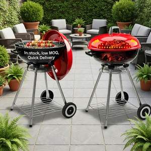 Barbecue portable de luxe en forme de pomme de 16 pouces avec fumoir à granulés et charbon de <span class=keywords><strong>bois</strong></span>, idéal pour l'extérieur - Product Image 2
