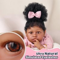 Muñeca Bebé Reborn Babeside de 20'' Niña Pequeña Adorable Juguete Suave Mini Modelo de Moda con Torso de Tela Muñeca Realista