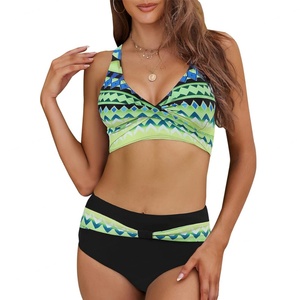 Traje de Baño Bikini Sexy con Estampado Geométrico de Leopardo, Diseño 2021, Ropa de Playa para Mujer, Diseñador de Moda - Product Image 2