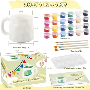 <span class=keywords><strong>Kit</strong></span> <span class=keywords><strong>de</strong></span> peinture <span class=keywords><strong>de</strong></span> tasses à personnaliser <span class=keywords><strong>de</strong></span> qualité supérieure, <span class=keywords><strong>kit</strong></span> <span class=keywords><strong>de</strong></span> peinture sur <span class=keywords><strong>poterie</strong></span> <span class=keywords><strong>pour</strong></span> adultes, <span class=keywords><strong>kit</strong></span> d'art et d'artisanat avec tasses, peintures, pinceaux, ensemble cadeau <span class=keywords><strong>de</strong></span> peinture - Product Image 2
