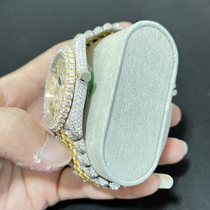 Montres de luxe personnalisées Hip Hop Iced Out VVS1 Moissanite Montre-bracelet automatique pour hommes avec succès Testeur de diamants Buste vers le bas - Product Image 3