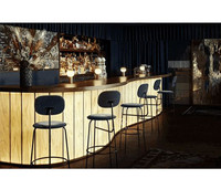 Comptoir de bar moderne en surface solide LED pour hôtel, centre commercial et bar à domicile - Couleurs personnalisables, usage commercial