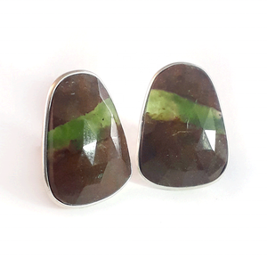 Pendientes de Plata de Ley 925 con Crisoprasa Natural - Product Image 6