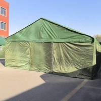 Tente de secours extérieure 72 m² résistante aux rayures, tente à armature coupe-vent et imperméable pour réfugiés, tente Oxford