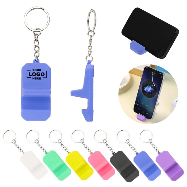 Promotional Gifts Wholesale Cute Keychain Portable Fashion PVC Keychain Colorful Mobile Mini Phone Holder Keychain