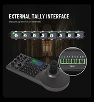 Controlador de Teclado con Joystick para Cámara PTZ, Control IP, USB, RJ45, Compatible con NDI para Cámara PTZ 4K, Conferencias, Conciertos, Iglesias, Transmisión en Vivo