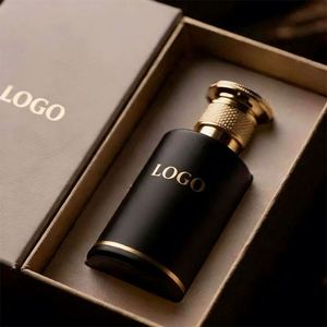 Custom Sleek Gradient Black-Gold Glass Perfume Bottle With <b>Textured</b> Cap Ideal for Luxury Fragrance Gift Set Packaging - Product Image 2