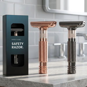 Rasoir en acier inoxydable léger et durable pour les voyages, conception de sécurité à angle réglable, double lame, non jetable, plastique de qualité A+ - Product Image 3