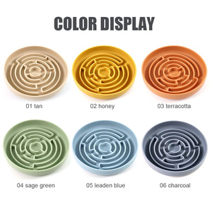 Comederos Lentos para Perros con Diseño de Laberinto Redondo de Silicona, con Logotipo Personalizado y Base de Silicona con Succión - Product Image 4