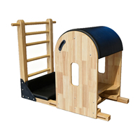 MJD Escalera de Pilates de Madera Ecológica, Portátil y Duradera, para Entrenamiento de Yoga y Ejercicios, Directo de Fábrica