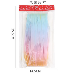 Pastell-Regenbogen-Folienfransenvorhang Pastell-Regenbogen-Hintergrund Streamer für Kindergeburtstag/Halloween/Weihnachtsfeier-Dekorationen - Product Image 6