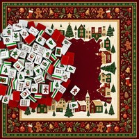 Latar Belakang Pohon Natal Ubin Mahjong 30x23x13mm Akrilik 160 Ubin Hadiah Liburan Pohon Natal Santa
