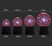 Lampe à plasma à commande vocale, sphère nébuleuse de 5 pouces, globe, cadeau original, lampe à plasma LED