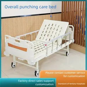 Lit médical manuel pour soins aux personnes âgées avec tête et pied de lit amovibles - Product Image 3