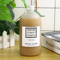 Vente en gros Bouteille en verre transparente transparente avec bouchon à vis Cadeau givré Bouteille en verre de boisson Support personnalisation sérigraphie