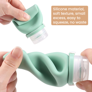 Bouteille de voyage en silicone anti-fuite personnalisée de 60/90 ml, ensemble de flacons cosmétiques de voyage en silicone - Product Image 6