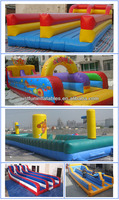 Jeux gonflables cool Chine 3 voies Bungee Run Basketball Challenge