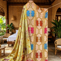 Élégant Ensemble Dirac Somalien Farasawi en Soie de Mûrier Tissée Or de la Série Orange, Tissu Gabasar Premium pour Mariage Traditionnel