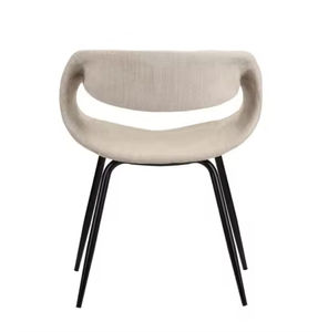 เก้าอี้ทรงวาฬทันสมัย ดีไซน์โค้งรูปคลื่น พนักพิงและที่วางแขนหนาพิเศษ ออกแบบตามหลักสรีรศาสตร์ หรูหรา ทนทาน หุ้มผ้า ขาโลหะ - Product Image 6