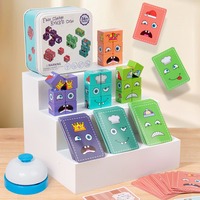 Jouet éducatif interactif amusant, jeu parent-enfant, puzzle tactile d'expression pour enfants avec boîte en métal, blocs de changement de visage