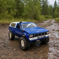 Voiture RC 4x4 tout-terrain, camionnette télécommandée, escalade, 2,4 GHz, LED, ABS + métal, 40 min, bleu, cadeau pour enfants et adultes