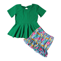 Ensemble Robe Fille en Soie Lactée Premium, Imprimé Adorable, Haute Qualité, Tenue Enfant Personnalisée 2 Pièces, Ensemble Vêtements Fille Adolescente Florale Été