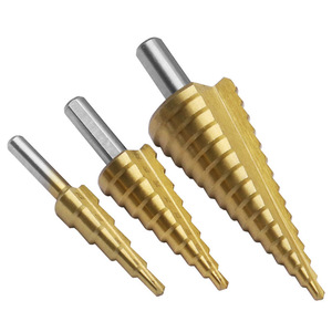 Step <b>Drill</b> <b>Bit</b> Set Metric 6 Piece TiCN Coated Hex Shank For Nonferrous Metals Woodworking - Product Image 4