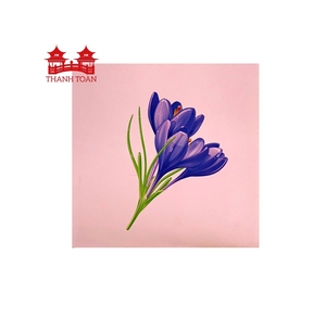 Carte de vœux 3D pop-up faite à la main avec un panier de tulipes multicolores 15x15cm, cadeau pour elle, pour sa mère - Product Image 1