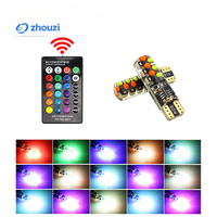 Nouveau T10 RGB COB LED Silicone Plaque D'immatriculation Lumière 6000K Coloré Multi-Mode Strobe À Distance-Prêt pour Les Voitures