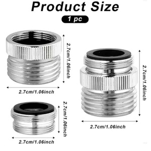 Juego de adaptadores para manguera de grifo con aireador, rosca GHT de 3/4 pulgadas para cocina y baño, accesorio para conectar la manguera al fregadero - Product Image 2