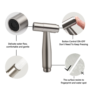 Распылитель для биде Aquacubic из нержавеющей стали с шлангом - Product Image 4