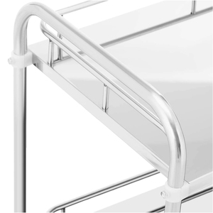 Carrito de Hospital de Acero Inoxidable de Grado Médico de Alta Resistencia, de 3 Niveles, con Barandillas de Protección Completas, Ruedas con Frenos Silenciosos, Carro de Enfermería - Product Image 5