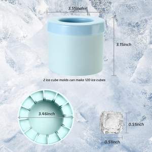 Moules à glaçons en silicone, capacité de 60 glaçons, plateaux en treillis pour décompression, machine à glaçons 3D, type presse - Product Image 6