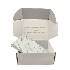 Складная коробка с логотипом на заказ, картонные гофрированные упаковочные коробки для почтовых отправлений с салфеткой