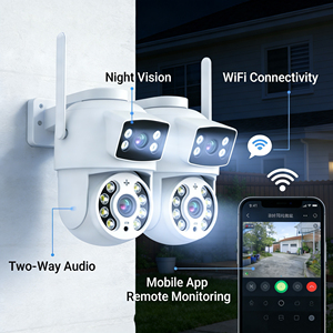 Caméra de sécurité 2026 4K 8MP avec zoom optique 8x, extérieure, Wi-Fi, sans fil, suivi automatique, application vidéo - Product Image 2