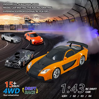 Voiture RC Thelink RX7 2.4G haute vitesse, drift, 1/43, 4 roues motrices, radiocommandée, mini modèle de course GTR pour garçon
