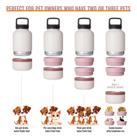 Bouteille d'eau pour chien de sport Bouteilles d'eau pour chien de gymnastique et de sport en acier inoxydable étanches-Bouteille thermos isolée à double paroi