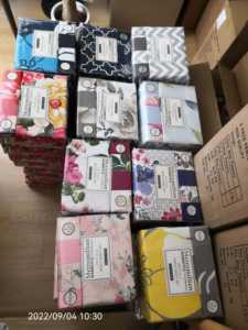 Set Sprei Mikrofiber 100% Polyester 6pcs Sekali Pakai Lipat Motif Karakter Natal Bunga Hewan Daun untuk Hotel - Product Image 5